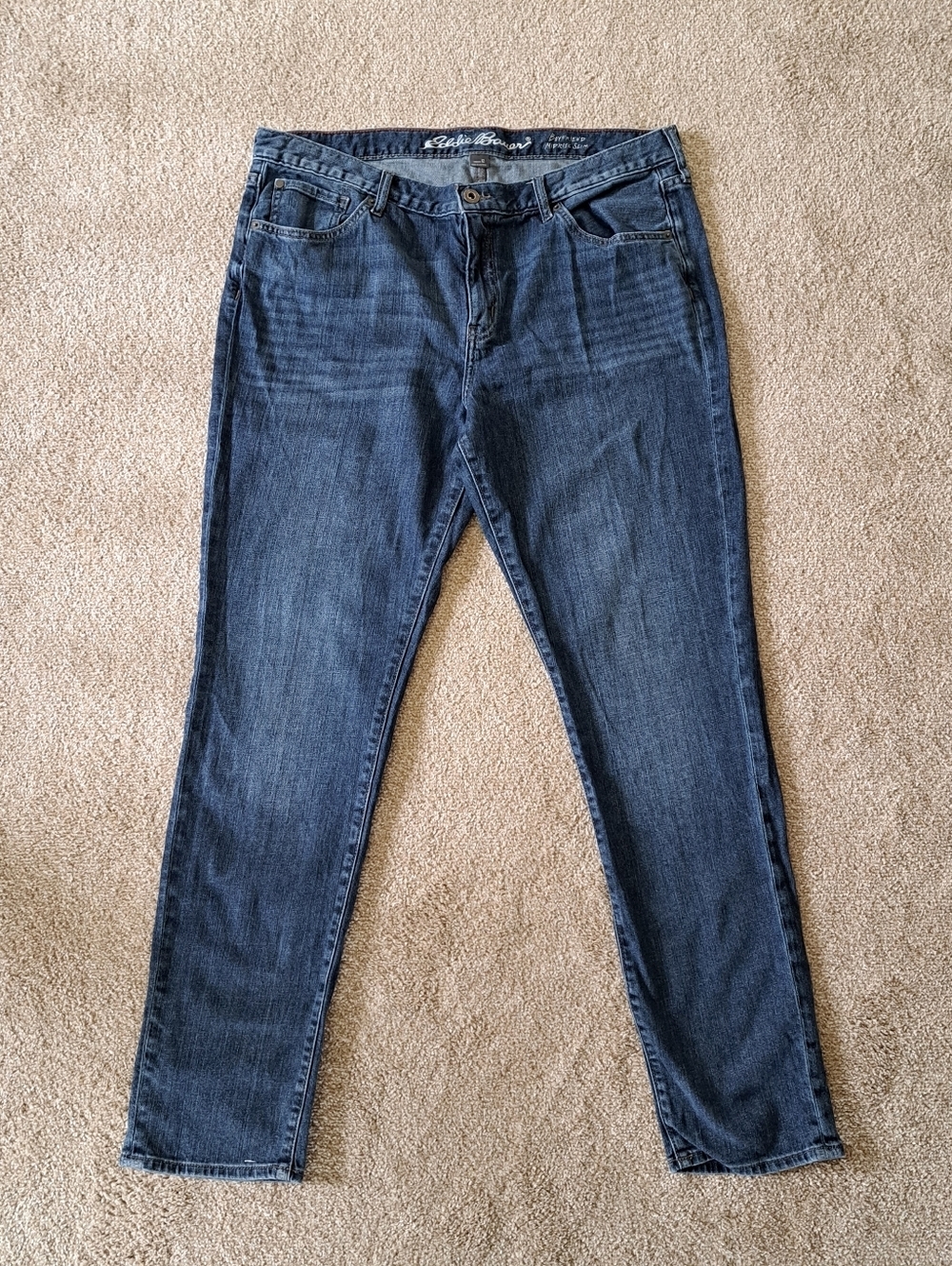 Eddie Bauer Jeans Women's Size 12 Boyfriend Fit Denim Blue Mid Rise Casual